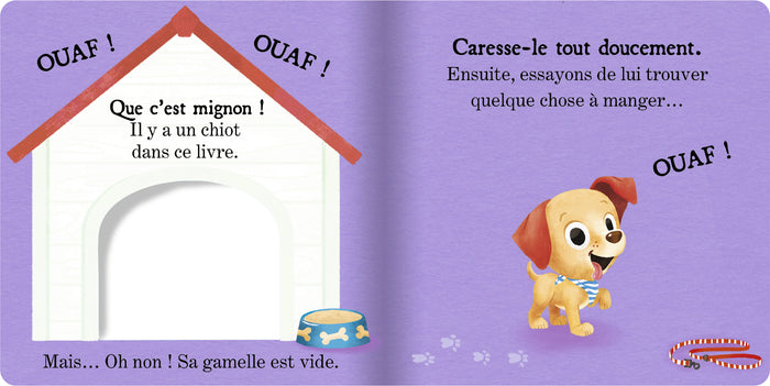 Il y a un chiot dans ce livre
