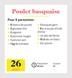 Mini calendrier - Cuisine AZ, 365 recettes gourmandes
