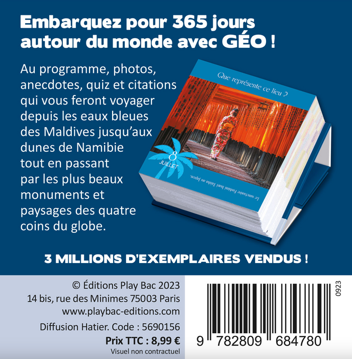 Mini calendrier 365 jours autour du monde Géo