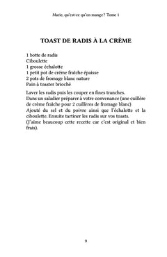 Marie, qu'est-ce qu'on mange ? Tome 1