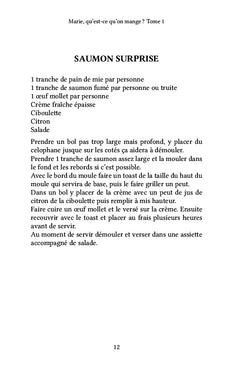 Marie, qu'est-ce qu'on mange ? Tome 1
