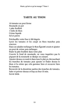 Marie, qu'est-ce qu'on mange ? Tome 1