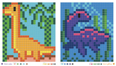 Colos pixels et stickers - dinos et compagnie