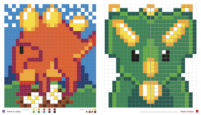 Colos pixels et stickers - dinos et compagnie