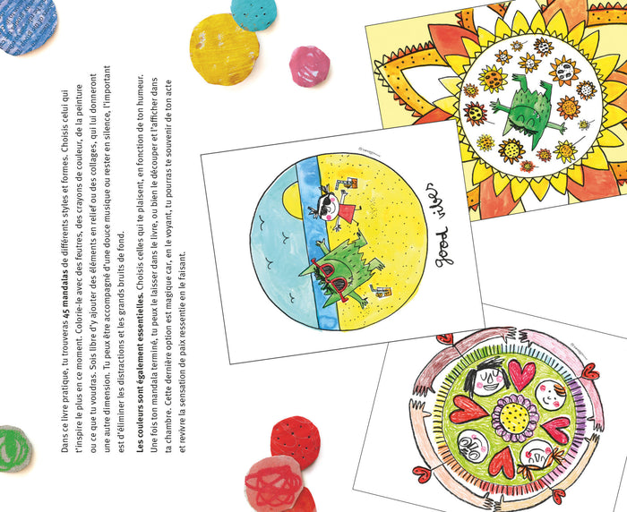 Mandalas avec le monstre des couleurs