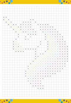 Coloriages mystères pixels avec 10 crayons de couleur