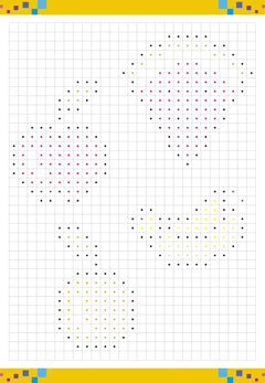 Coloriages mystères pixels avec 10 crayons de couleur