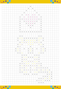 Coloriages mystères pixels avec 10 crayons de couleur