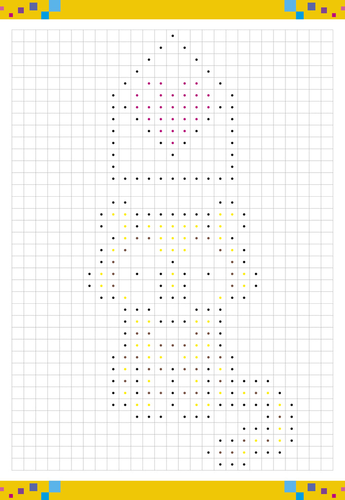 Coloriages mystères pixels avec 10 crayons de couleur