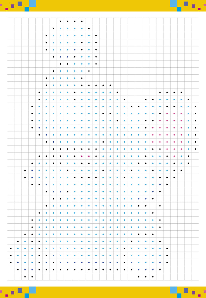 Coloriages mystères pixels avec 10 crayons de couleur