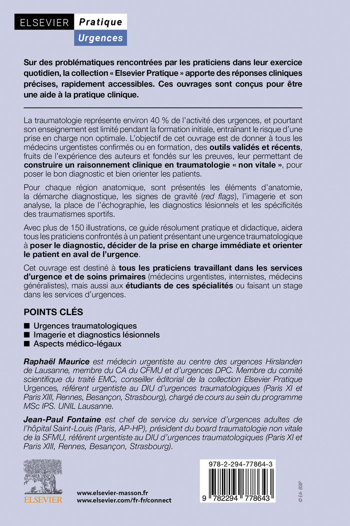 Guide de traumatologie en médecine d'urgence