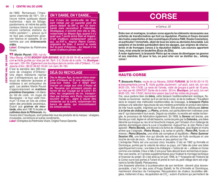 Guide du routard visite d'entreprise en France