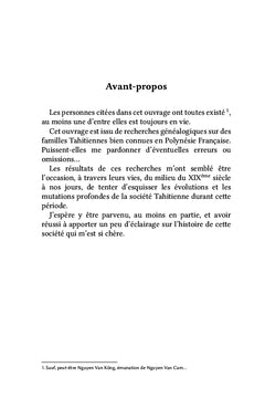 Une histoire tahitienne