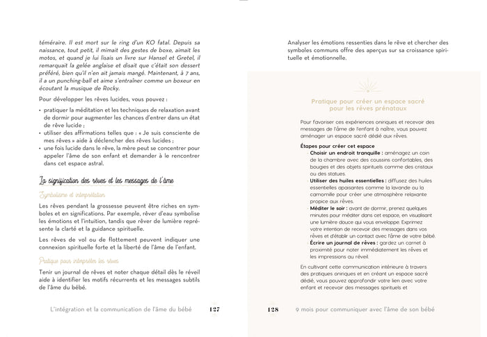 9 mois pour communiquer avec l'âme de son bébé