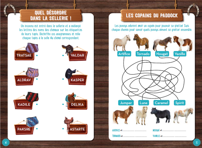 Enigmes et casse-têtes au galop