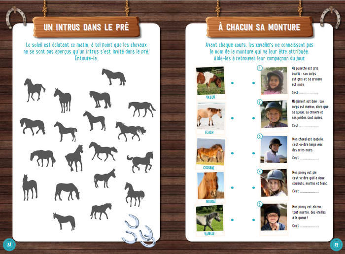 Enigmes et casse-têtes au galop