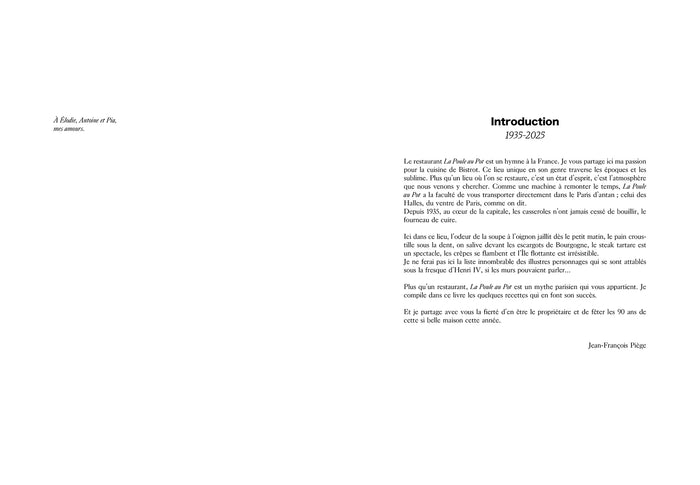 Ma cuisine française à "La Poule au Pot"