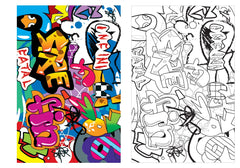 URBAN GRAFFITI coloriages cartes postales