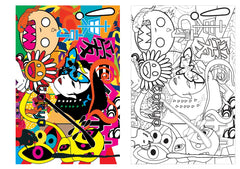 URBAN GRAFFITI coloriages cartes postales