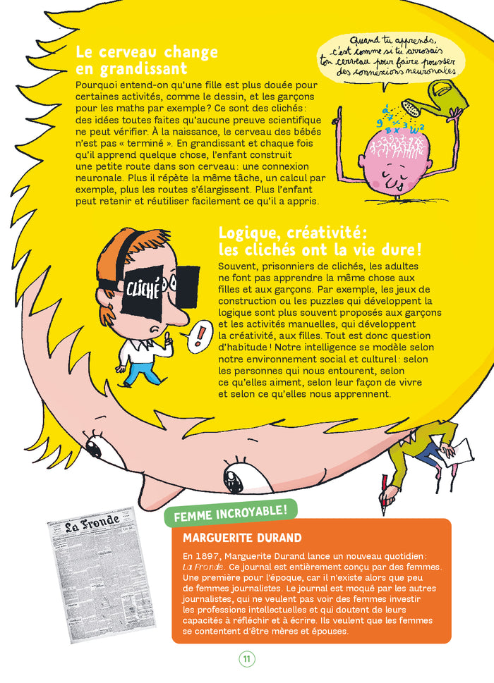 Cahier pas bête, l'égalité filles garçons
