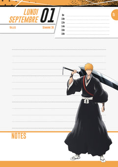 Agenda scolaire 2025-2026 Bleach
