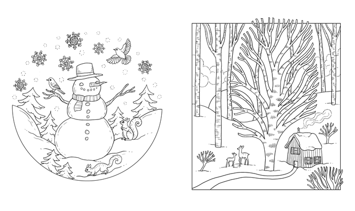 Coloriages fééries d'hiver