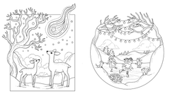 Coloriages fééries d'hiver