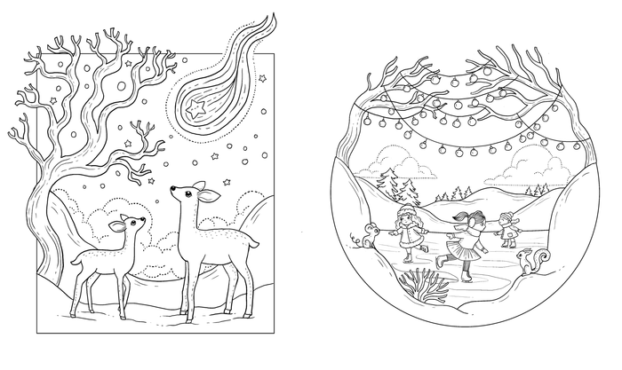 Coloriages fééries d'hiver