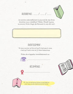 Bibliothérapie - le journal de mes livres: Un carnet à compléter