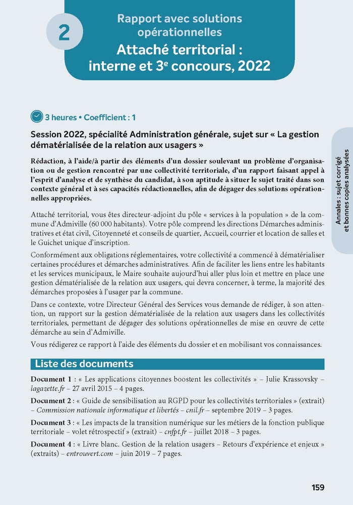 La note et le rapport en pratique