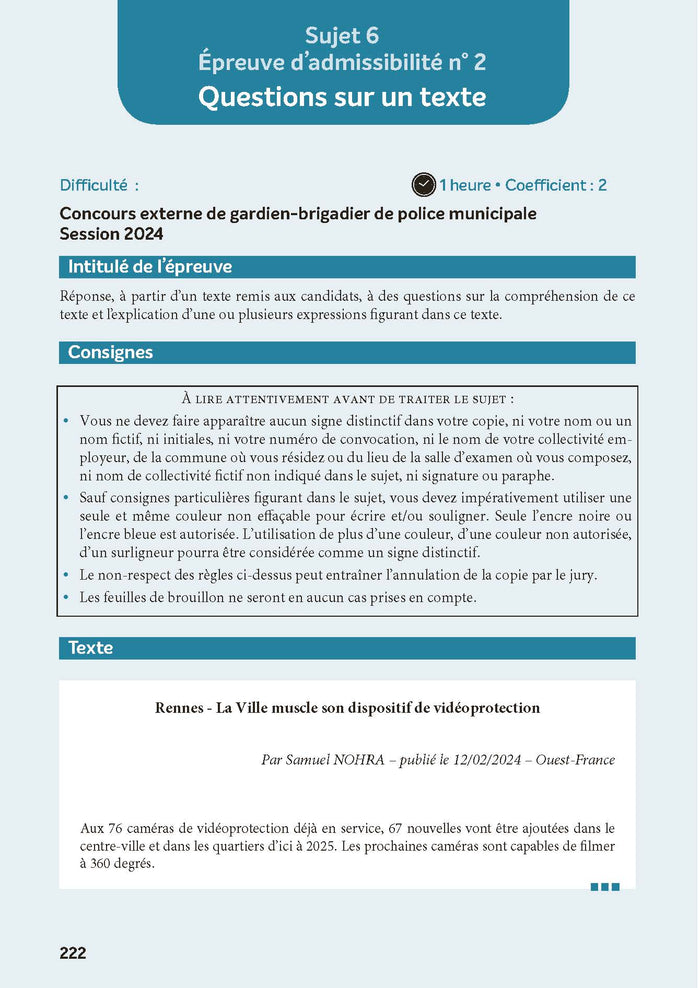 Concours Gardien-brigadier de police municipale - Garde champêtre Tout-en-un - 2025-2026