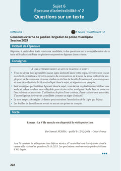 Concours Gardien-brigadier de police municipale - Garde champêtre Tout-en-un - 2025-2026