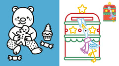 Coloriages à bords pailletés - Joyeux Noël !