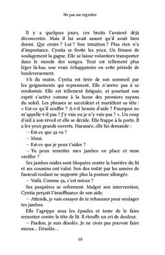 Ne pas me regretter
