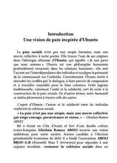 Construire la paix sociale : un appel à l'action pour une société inclusive