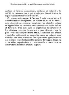 Construire la paix sociale : un appel à l'action pour une société inclusive