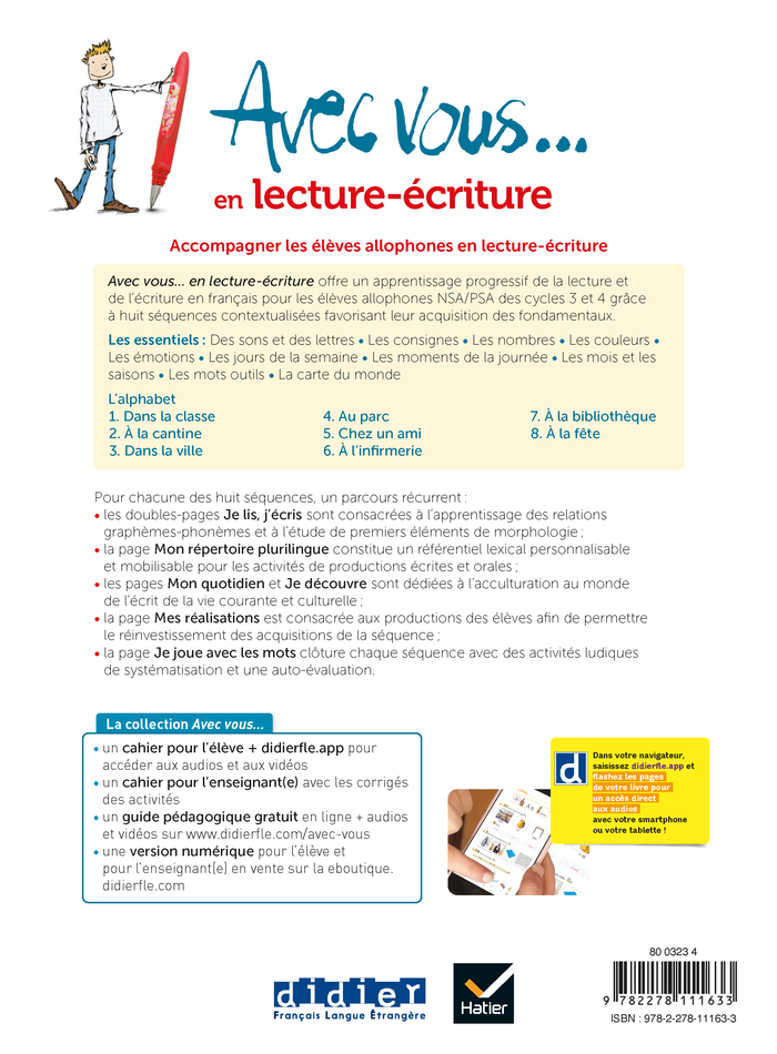 Avec vous... en lecture-écriture - Cahier