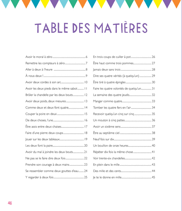 Les expressions sur les nombres expliquées et racontées aux enfants