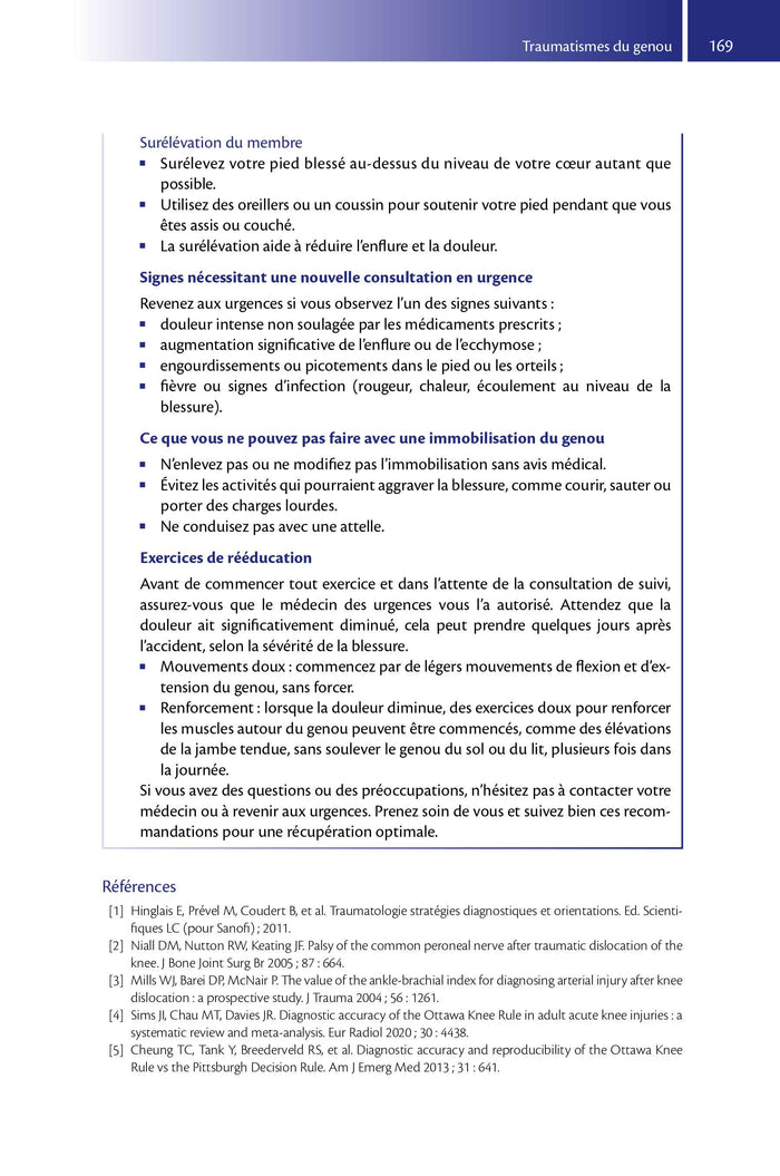 Guide de traumatologie en médecine d'urgence