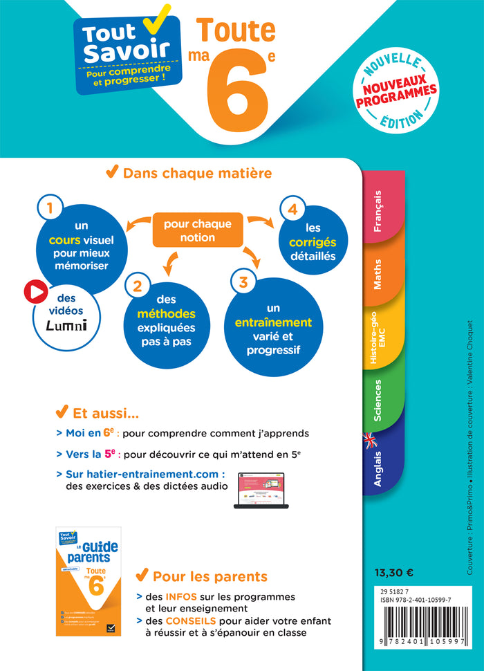 Tout savoir 6e - Tout en un - Nouveaux programmes