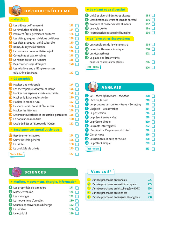 Tout savoir 6e - Tout en un - Nouveaux programmes