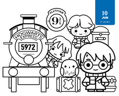 Harry Potter Mon année à colorier