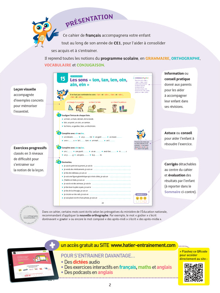 Français CE1 - Cahier de soutien nouveau programme
