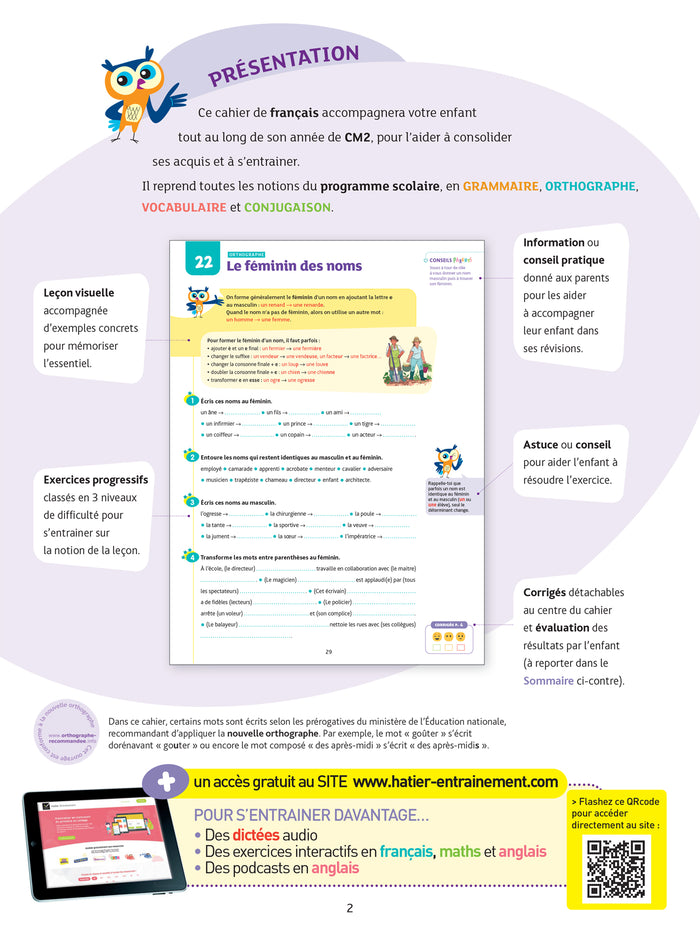 Français CM2 - Cahier de soutien nouveau programme
