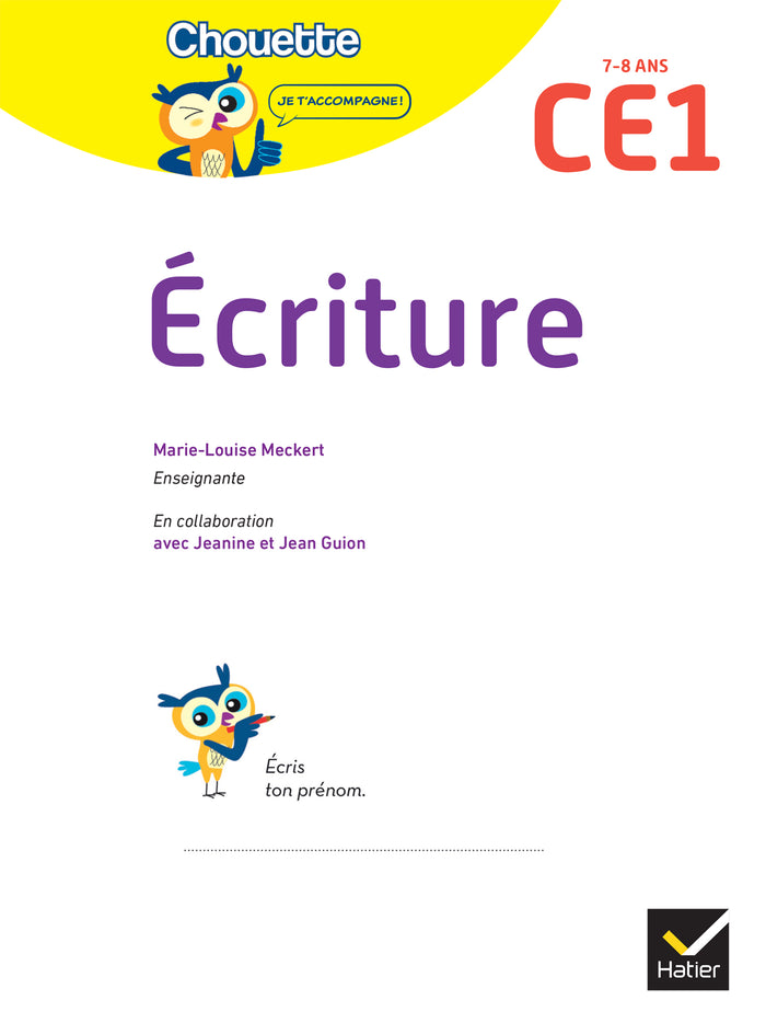 Ecriture CE1 - Cahier de soutien nouveau programme