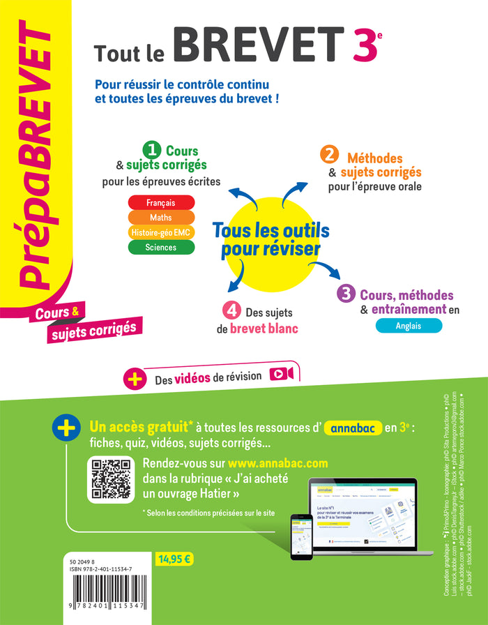 Prépabrevet - Tout le nouveau brevet 2026 - 3e (toutes les matières)