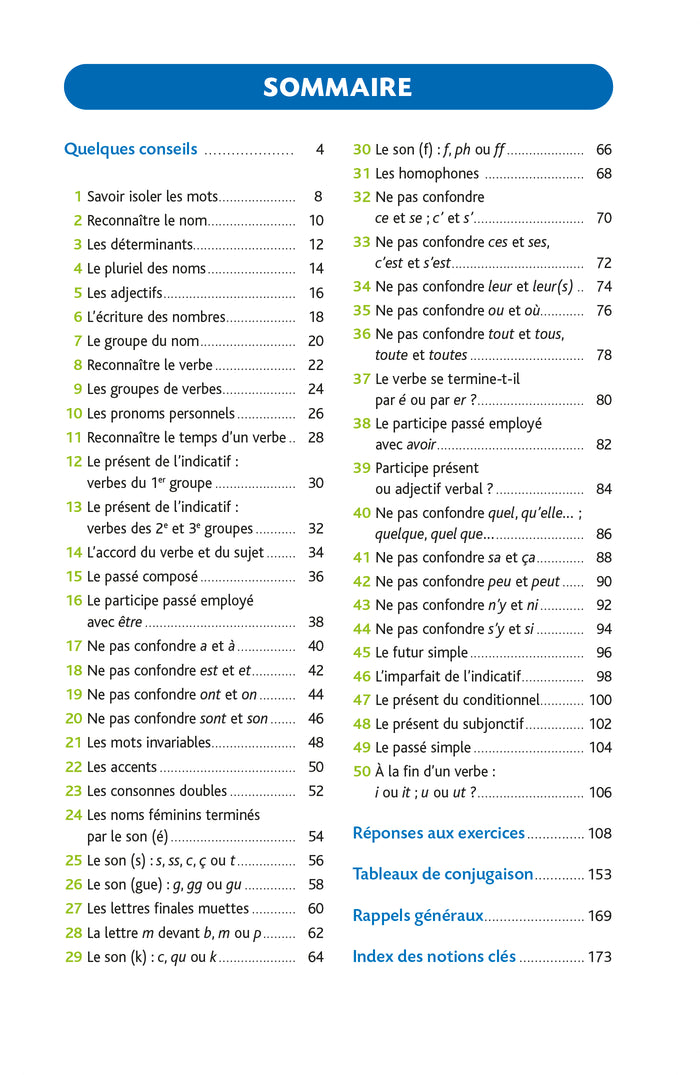 Les 50 règles d'or de l'orthographe