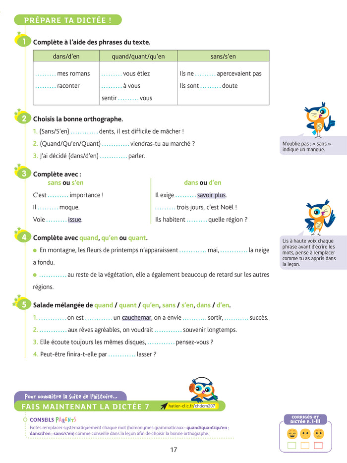 Dictées CM2 - Cahier de soutien nouveau programme