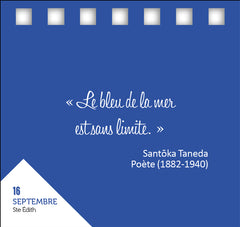 Calendrier 365 jours en bleu