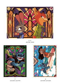 Coloriages mystères Disney - Vitraux Tome 2